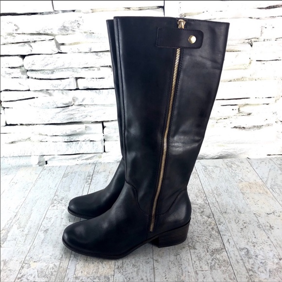 Sole Society Bria Tall Brown Leather Heeled Boot - Picture 3 of 8